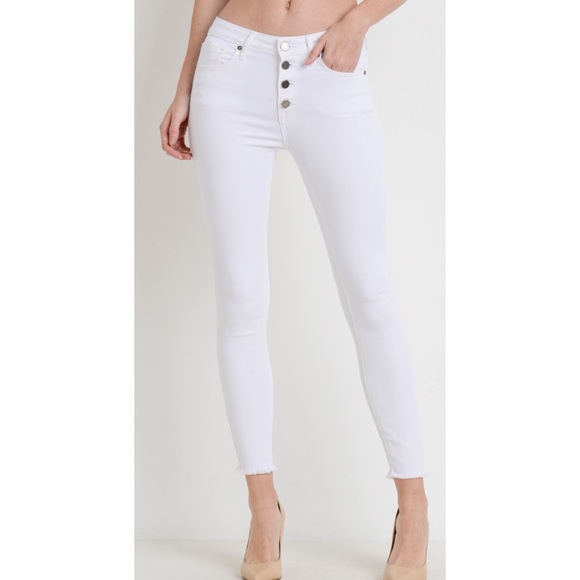 just black white frayed jeans